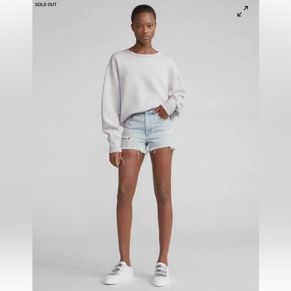 Rag & Bone Women's Justine Denim Jean Shorts Light Blue High Rise Vintage SZ 28